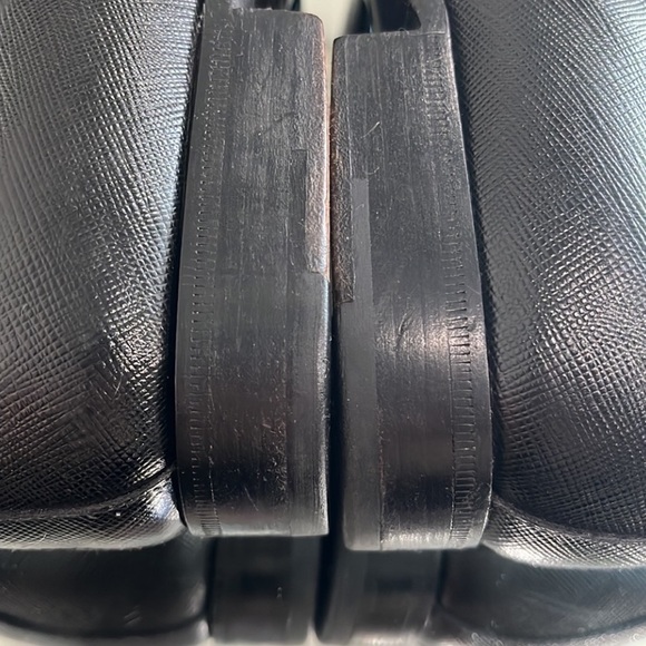 PRADA Men’s Saffiano Leather Monk Strap Loafers Black Size 9 - Picture 12 of 16